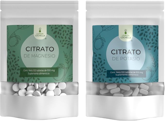 Combo - Citrato de Magnesio y Citrato de Potasio 100 TABS LEMON COCHELLA