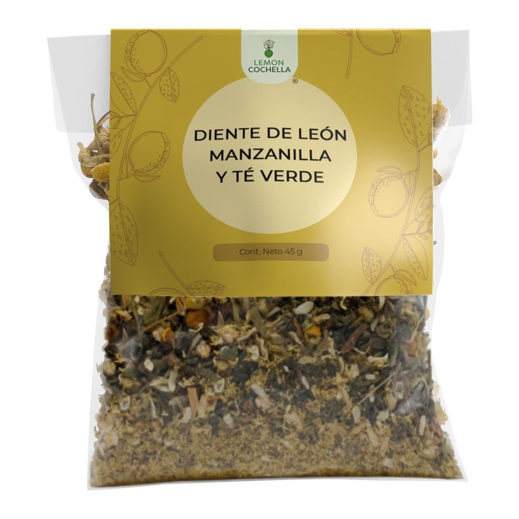 TÉ DIENTÉ DE LEÓN TÉ VERDE Y MANZANILLA 45 GRS LEMON COCHELL